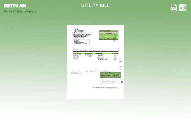 модерен стил САД Ново Мексико за електрична енергија шаблон за доказ за адреса з